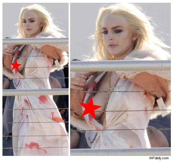 lindsay lohan miami wardrobe malfunction. Lindsay Lohan was in Ft.